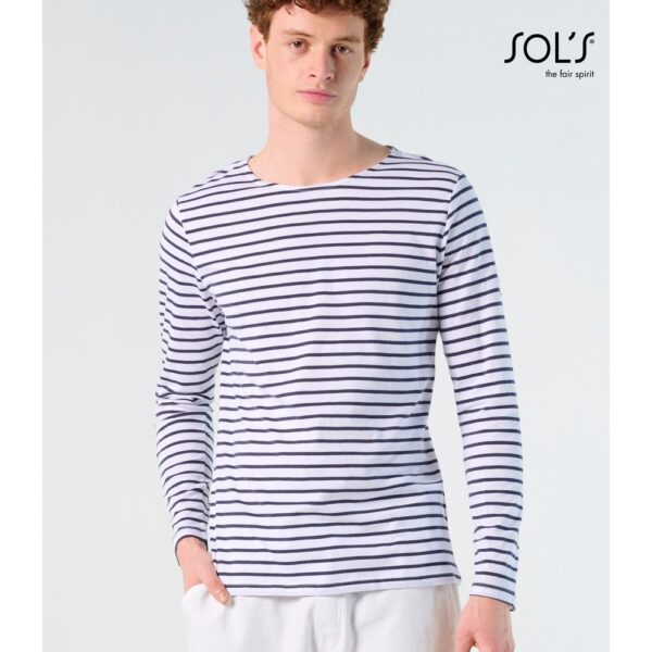 Β2Β Μπλουζάκι μακρυμάνικο  Ανδρικό ριγέ T-shirt  150g/m² - 100% Βαμβάκι   #826