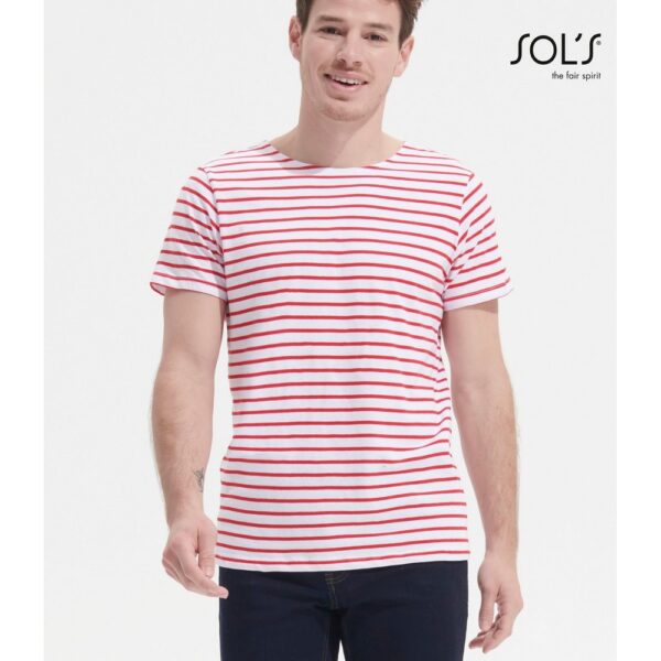 Β2Β Μπλουζάκι Κοντομάνικο Ανδρικό ριγέ T-shirt  150g/m² - 100% Βαμβάκι   #824