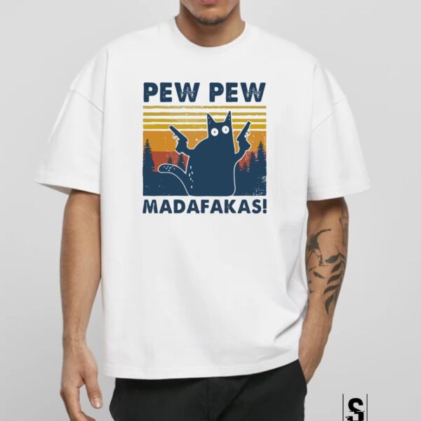 Unisex Κοντομάνικο μπλουζάκι PEW PEW MADAFAKAS  #1004