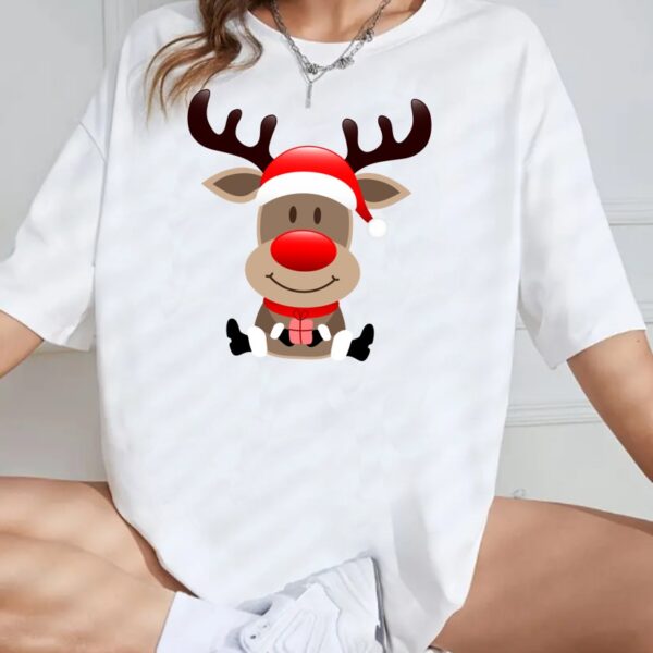 Unisex Κοντομάνικο μπλουζάκι Ταρανδάκι  Χριστουγεννιάτικο  #1039