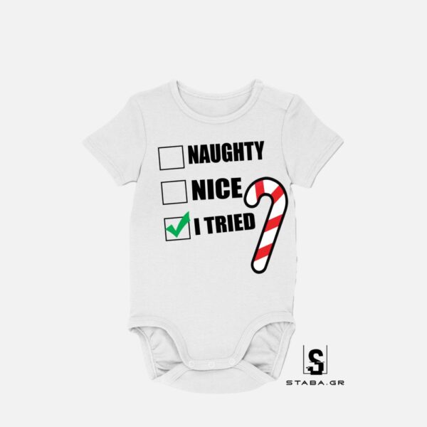 Φορμάκι/ Μπλουζάκι  NAUGHTY/NICE/I TRIED  Χριστουγεννιάτικο #1053