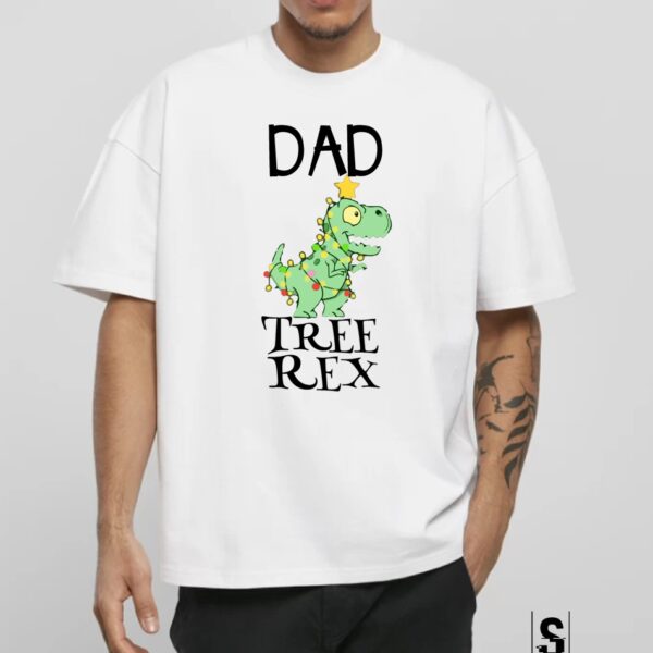 Unisex Κοντομάνικο μπλουζάκι Tree Rex DAD  Χριστουγεννιάτικο  #1030