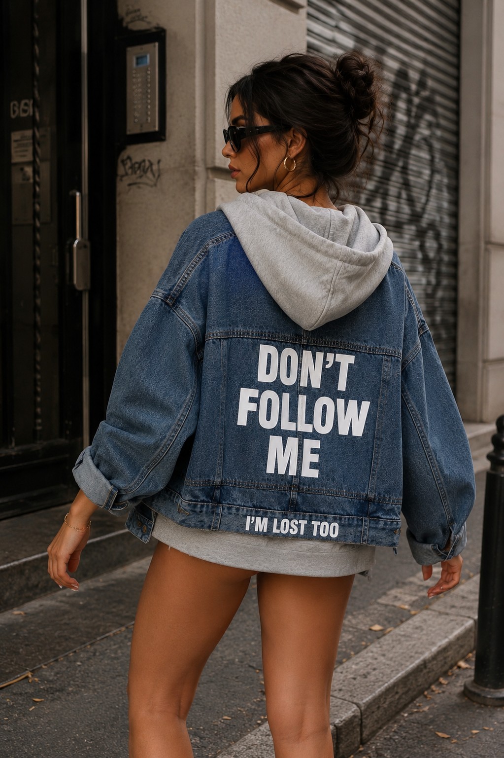 Jacket Unisex oversize 503 με κουκούλα #1244 - Image 2