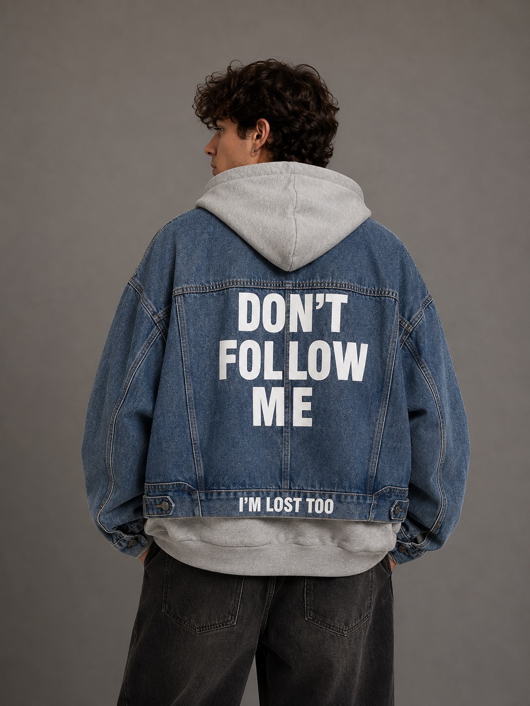 Jacket Unisex oversize 503 με κουκούλα #1244 - Image 3