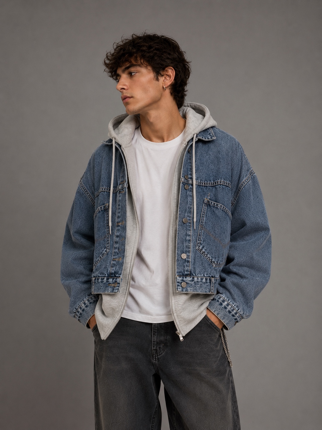 Jacket Unisex oversize 503 με κουκούλα #1244 - Image 4